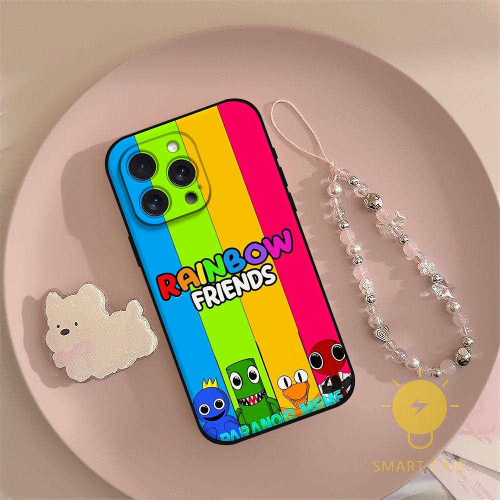 Rainbow Friends Toy Cartoon Game Phone Case For Iphone 17 16 15 11 13 14 Pro Max X Xr Xs Max 12mini Black Shell Cover Case