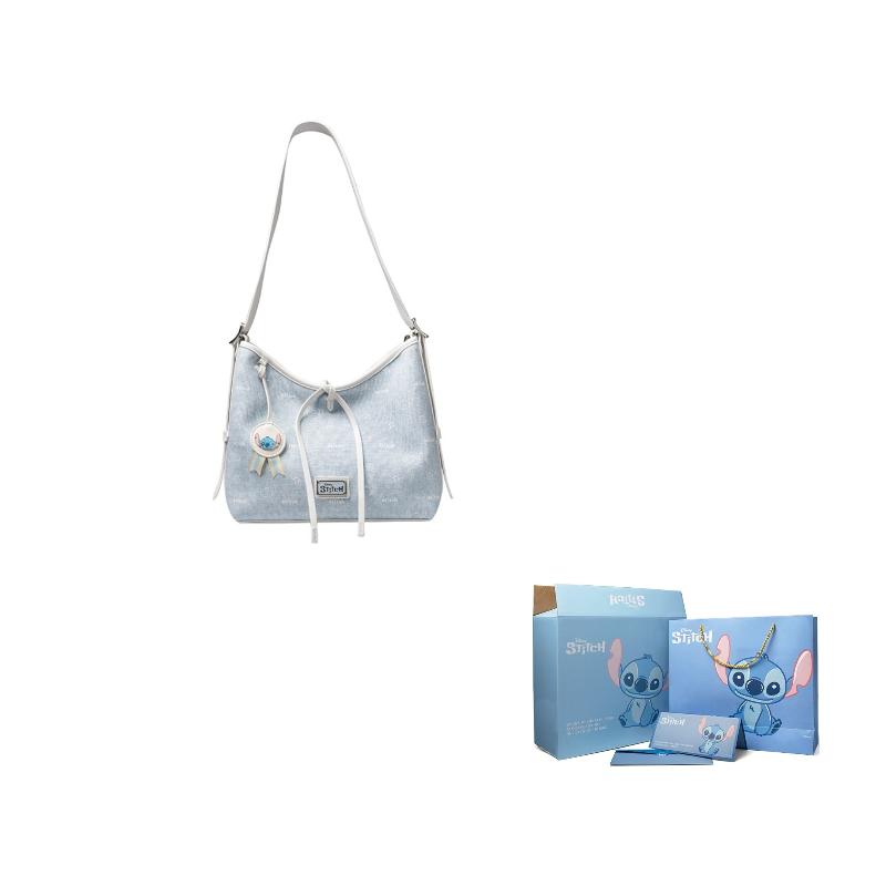 New Disney Stitch Series PVC Shoulder Bag Women's Blue BMK-72872