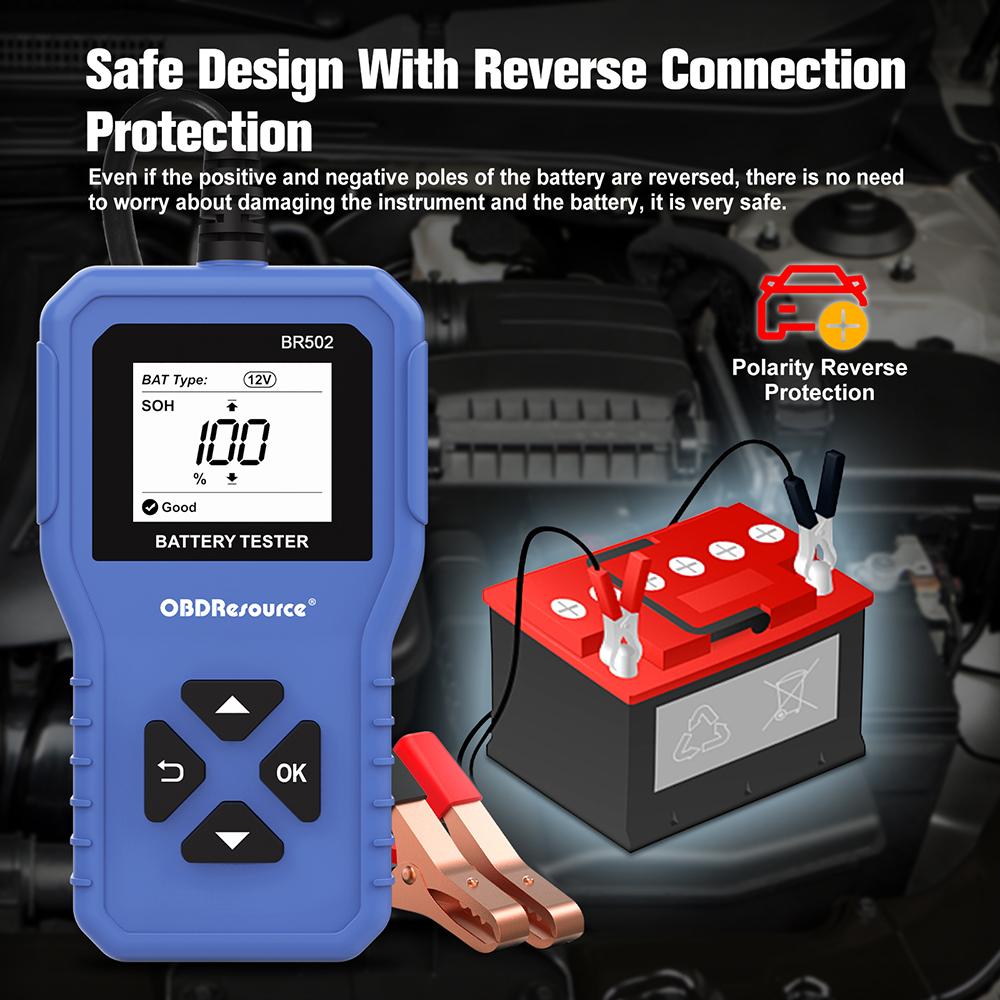 Car Battery Tester 100-2000 CCA Car Battery Tool 6V 12V 24V Car Battery Tester Car Battery Analyzer BM550 Battery Testing Tool