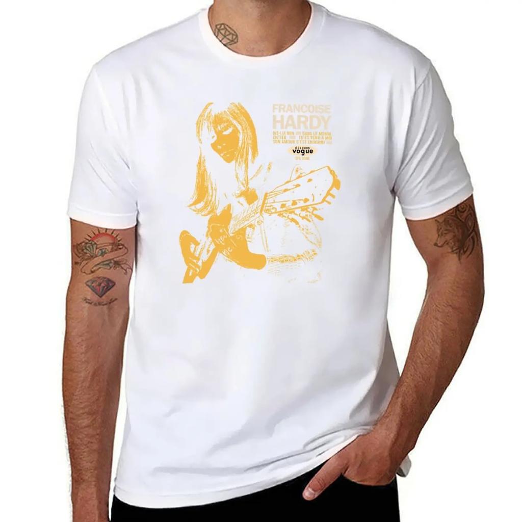 Classic Guitar Girl Retro Hardys T-Shirt Vintage Graphic Tee Shirts Graphic Tees Sweat Mens Graphic T-shirts Pack