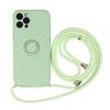 Liquid Frosted Magnetic Silicone Phone Case With Lanyard Crossbody Stand Protective Cover For Apple Iphone