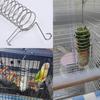 Birds Food Holder Stainless Steel Parrot Vegetable Fruit Feeder Birds Treat Hanging Basket Parrot Foraging Toy