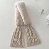 Knitted Scarf for Women in Autumn and Winter Versatile  Fleece Imitation Rex Rabbit Fur Cross Neck  Solid Color Thickened Neck Guard  Fur Collar