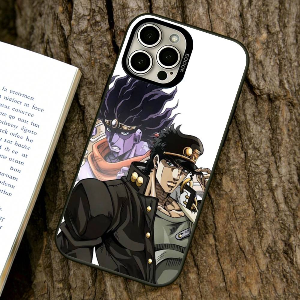 JoJo's Bizarre Adventure Handyhülle Für iPhone 17,16,15,14,13,12,11 Plus,Pro Max,XS,Bunte Silber Schwarz Hülle
