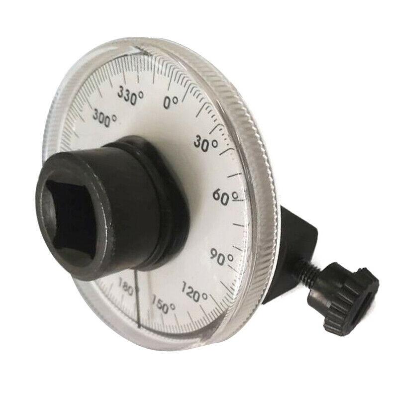 1/2" Dr Torque Angle Gauge For Torque Wrench 0-360 Degrees Clear Scale Easy To Read