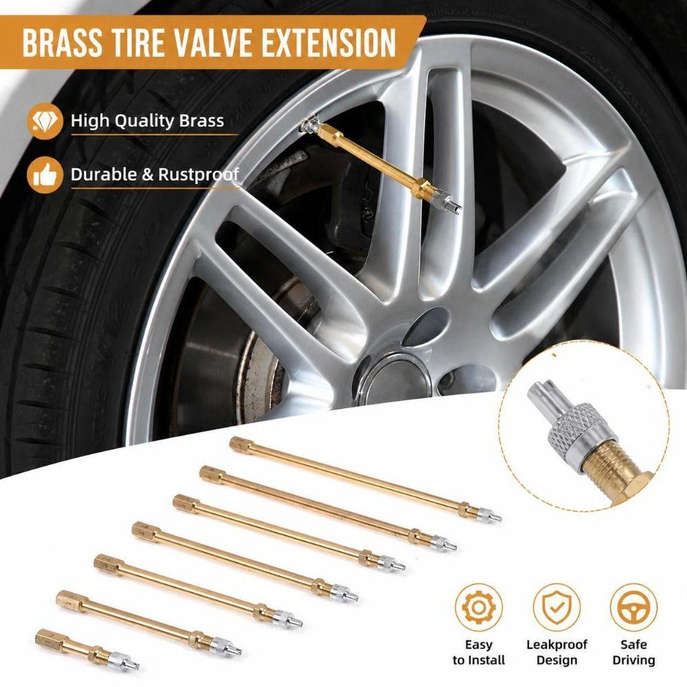 50-200mm Valve Stem Adaptor Anti Rust Tyre Valve Extender Tyre Inflator Adaptor  Auto Repair