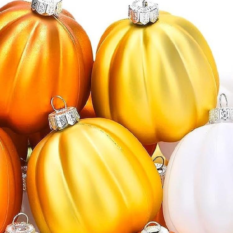 20pcs Halloween Bulk Decoration Set Plastic Pumpkin Orbs With Fade Resistant Finish Easy Hanging For Home School