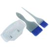 3pcs Hair Dye Kit Home Salon Hair Coloring Tint Brush Dyeing Mixing Bowl Accessory Set (Blue)