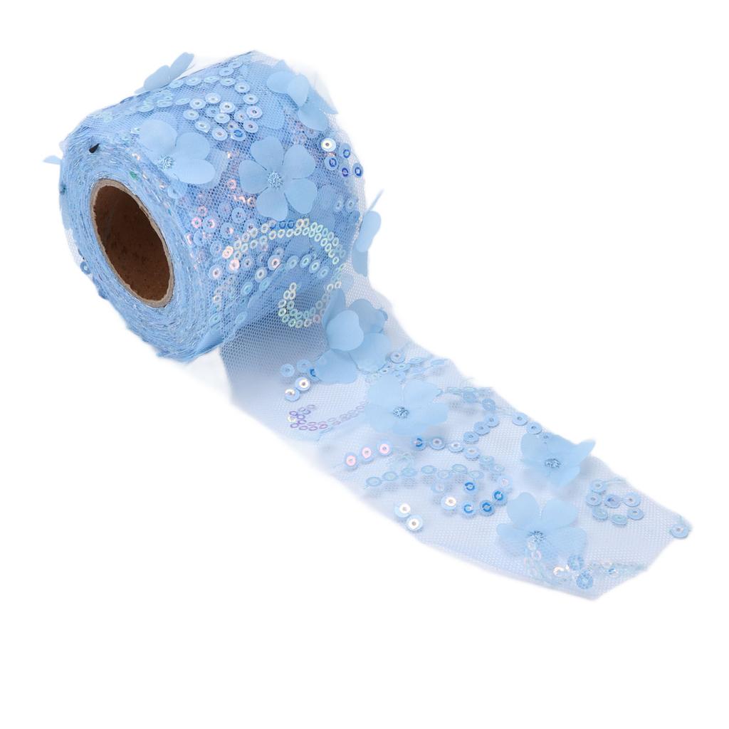 Tulle Fabric DIY Craft Abrasion Resistance Little Flash Portable Polyester Sequined Tulle Roll 6cm