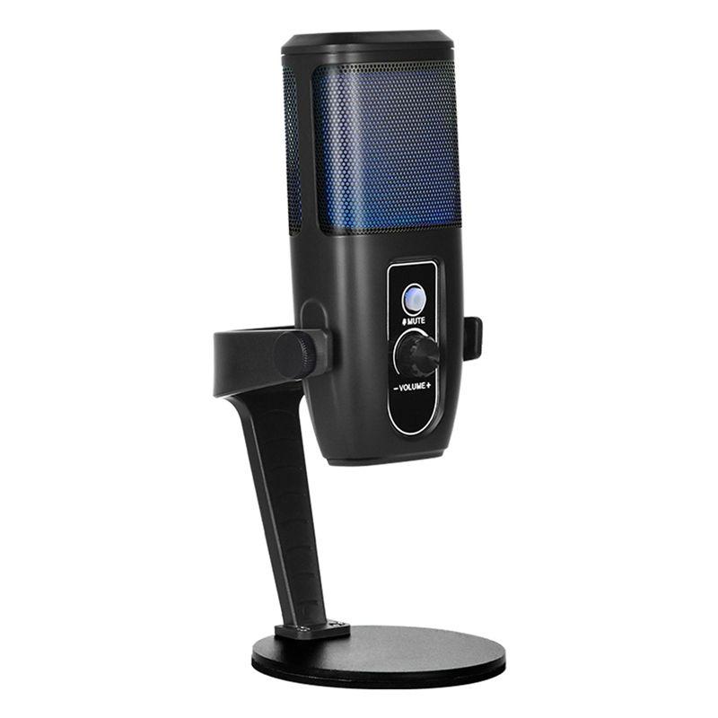 

ABNR USB Gaming Microphone Desktop Gaming RGB Microphone Ideal For Streaming & Podcasting Large Mic Head чорний
