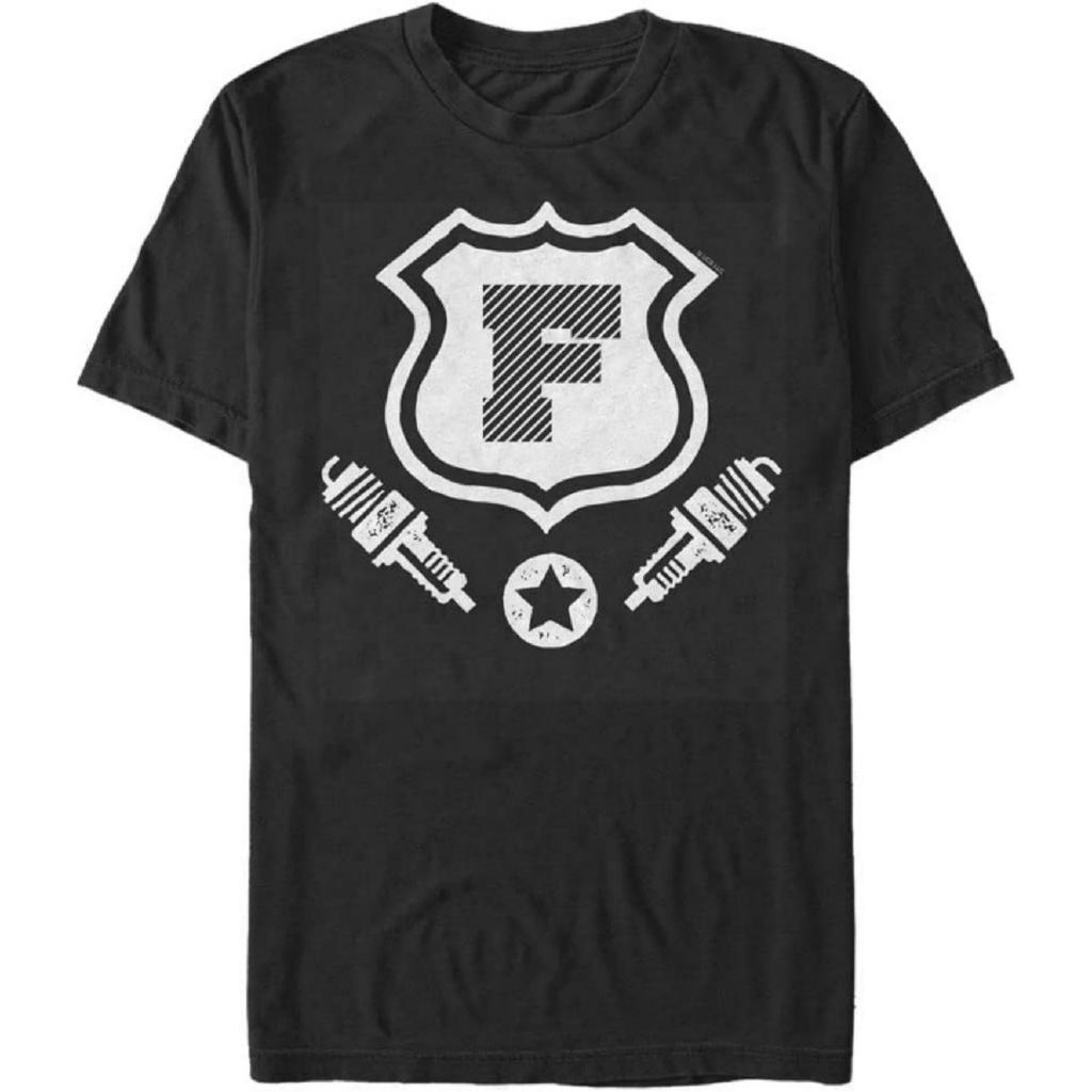 Fifth Sun Big & Tall Fast and Furious Schild und Zündkerzen Herren Tops Kurzarm T-Shirt