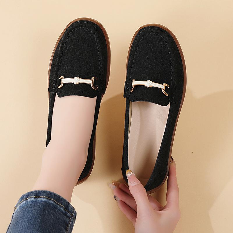 Women Black Moccasins Driving Shoes Flats Casual Nurse Loafers Khaki Minimalist Maternity Shoes Large Size