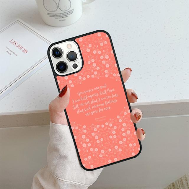 Cover Book Jane Austen Phone Case For iPhone 17 Air 14 15 16 16e 13 12 Max Cover For Apple 11 Pro Max Plus Coque