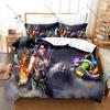 Video Game Smite Bedding Set, Duvet Cover & 2 Pillowcases, Mythology Character Pattern Breathable Fabric All Season Use