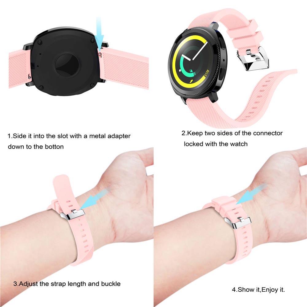Samsung Gear Sport 20mm için Spor Silikon saat kayışı Bileklik kayışları Yedek Bilek Kayışı moda Hafif saat kayışı yeni