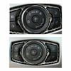 Real Carbon Fiber Headlight Switch Sticker Decoration Fit For Mustang 2015-