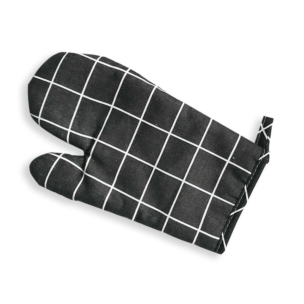 Cotton And Linen Oven Mitts Gloves Heat Resistant Non-Slip For Kitchen Cooking Baking
