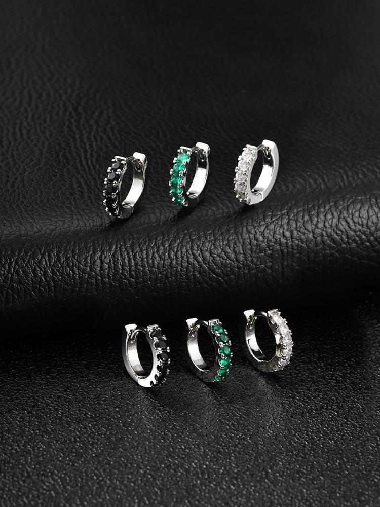 CZ Huggie Hoop Earrings for Women, Tiny Cartilage Hoops Sparkling Cubic Zirconic Simple Stacking Earrings for Multiple Piercings