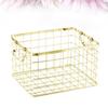 1pc Iron Storage Basket Multifunction Foldable Iron Basket Laundry Organizer Metal Basket Household Solution Kitchen Bedroom Use