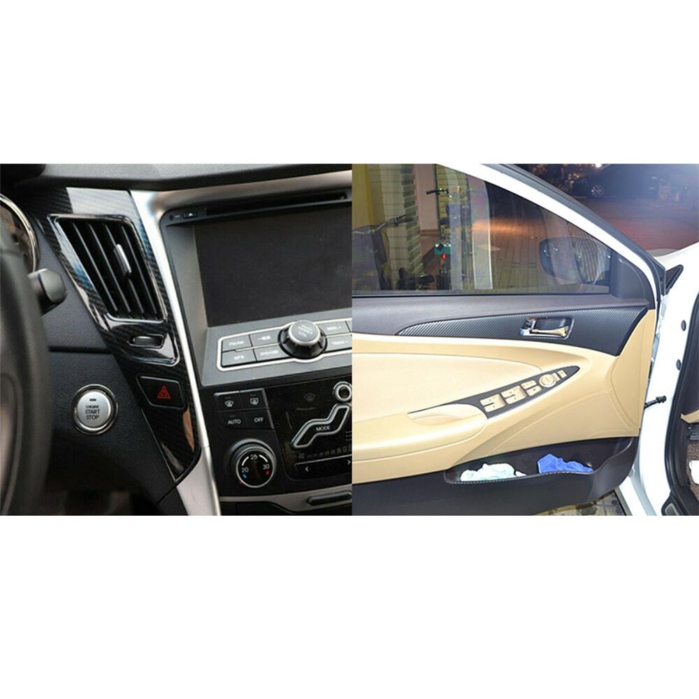 For 2011-2014 Hyundai SONATA Interior Accessories Cover Kit Carbon Fiber Style