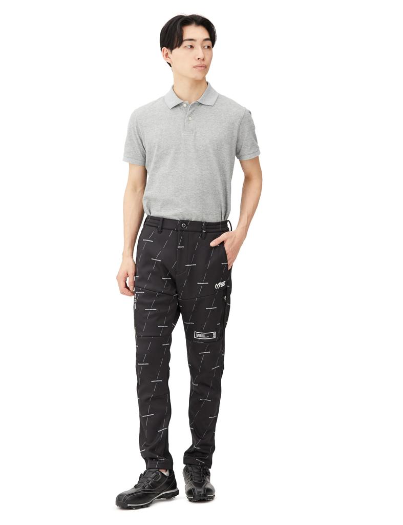 Water Repellent Long Pants Golf Base 4 [Master Bunny] Men's (Square Pattern/Stretch Bonding) / / 758-3231107 011_Black [M]