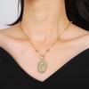 Rhinestone Our Lady of Guadalupe Pendant Necklace Religious Virgin Mary Zircon Choker for Women Catholic Gift Prayer Jewelry