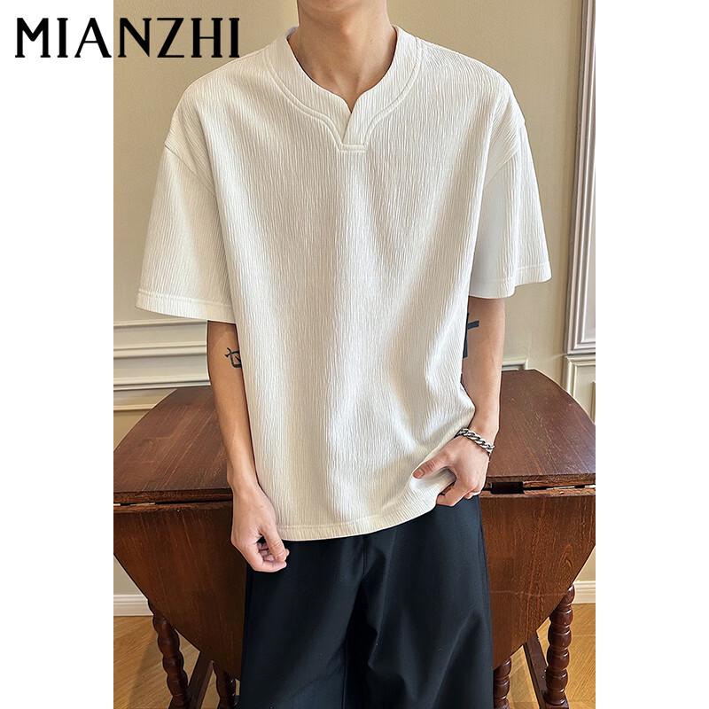 

Men s American Retro Stand Collar Short Sleeve T-Shirt 5XL