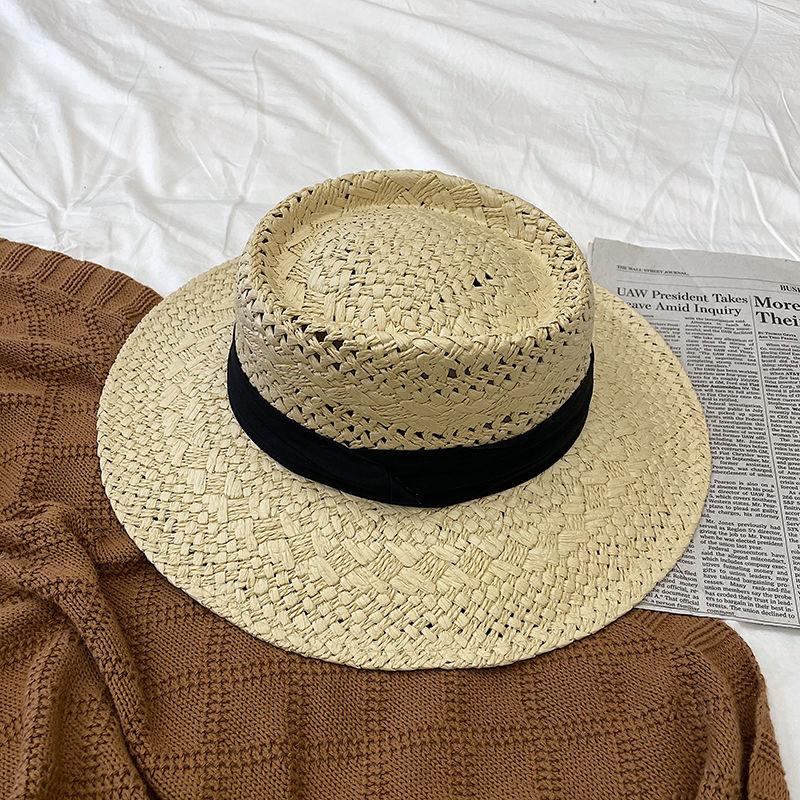 Women's Summer Straw Hat Dent Crown Wide Brim UPF50+ Sun Protection Beach Vacation Photography Boho Hat