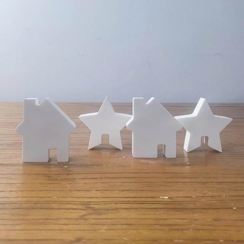 Silicone Molds House Shape Castings Molds Star House Candle Molds Handmade DIY Baking Molds Epoxy Resin Soap Molds