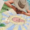 My F-Friend Pink Rabbit Funny Microfiber Blanket Drying Beach Towels Oversized Printing Super Absorbent Pool Towel Blanket