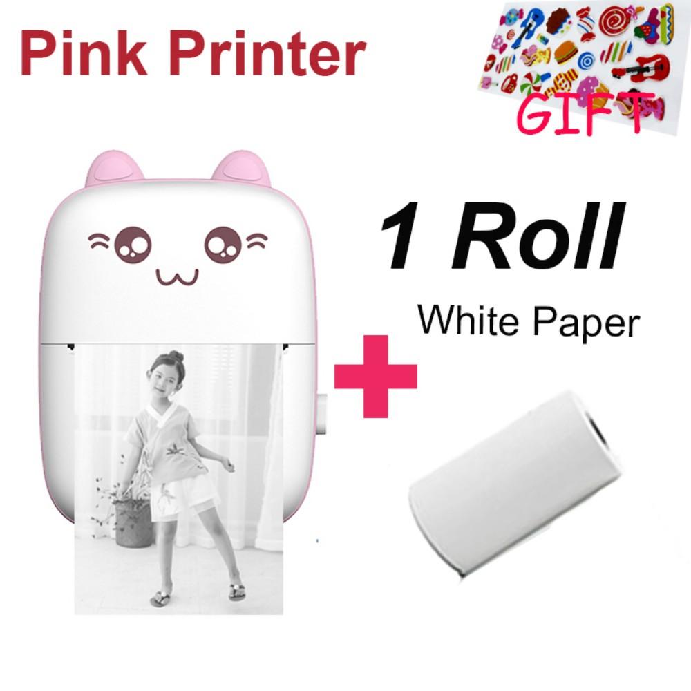 

Портативный термопринтер Мини печать Фото Карманный принтер для этикеток 58 мм Печать Беспроводной BT Совместимый Android IOS Принтеры C9-Pink