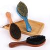Boar Bristle Hair Brush Short Long Thin Thick Straight Curly Wet Dry Hair Comb with Ergonomic Handle Men Oil Head Mustache Beard Styling Brush