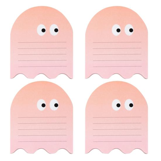 Ghost Shape Sticky Notepad Halloween Themed Memo Pads Adhesive Daily Planner