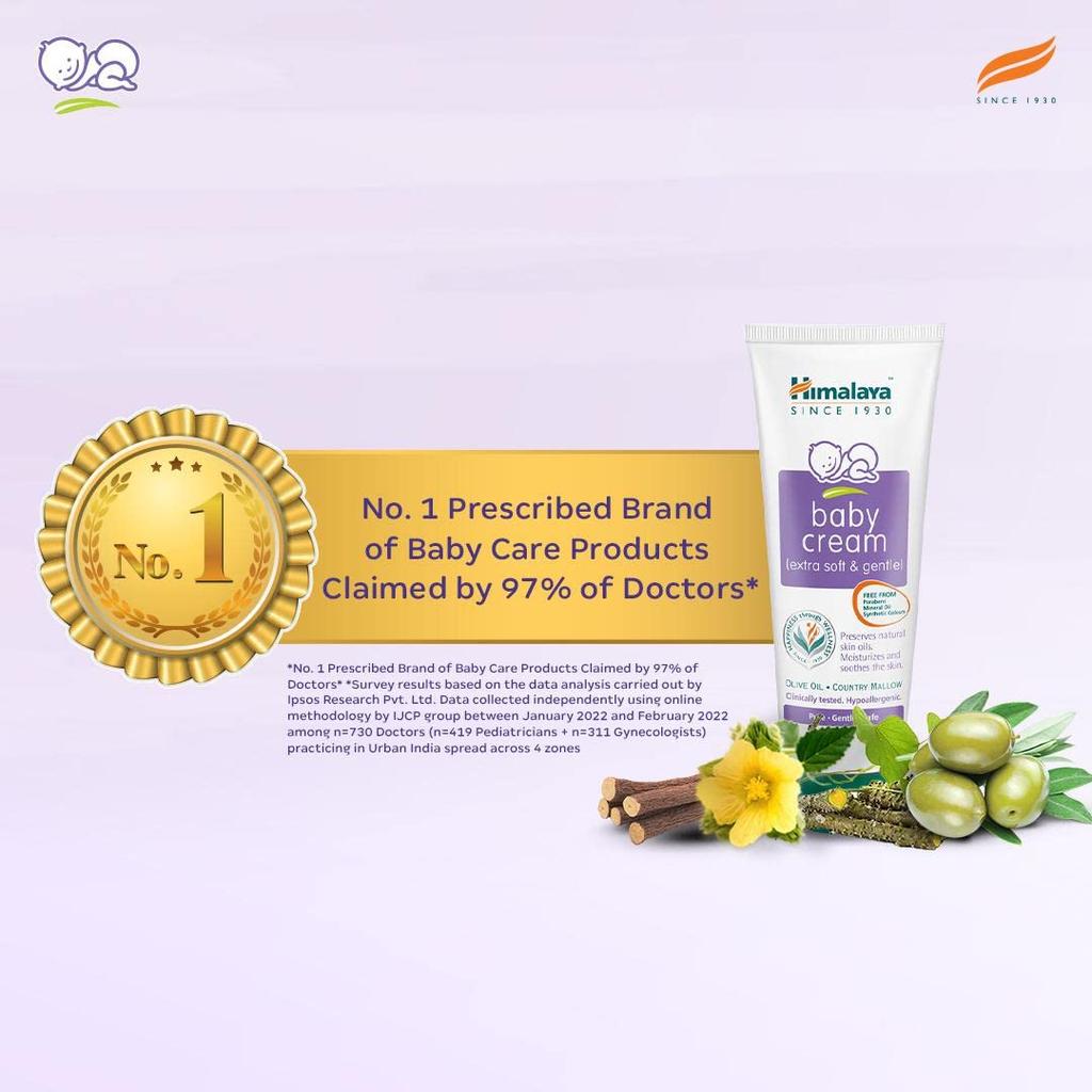 Himalaya Baby Cream 200ml Face Moisturizer Day Cream For Dry Sensitive Skin, Unisex Protection
