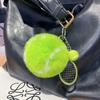 Tennis-Schlüsselanhänger, süßer Plüschball, Schultasche, Anhänger, hängende Ornamente für Mädchen, Geschenk, Schlüsselzubehör, Schlüsselanhänger, Tennispelz-Schlüsselanhänger