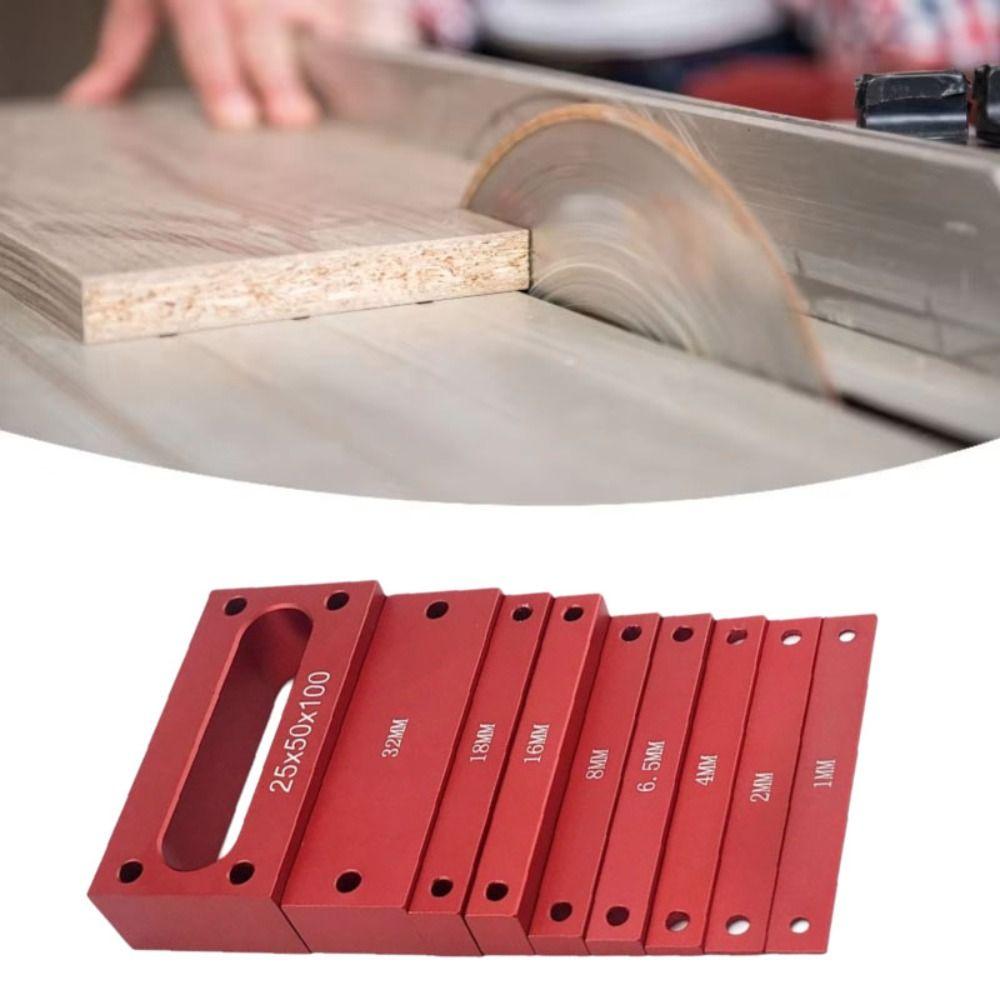 Aluminum Alloy Height Gauge Blocks Metric Setup Calibration Setup Blocks Stackable Design Size Markings Measuring Tools