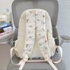 Schoolbag Cream Light Yellow Full Print Cartoon Bear Backpack Healing Department Vitality Girl Campus Student Party Class Backpack