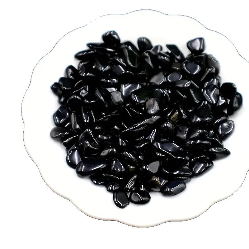 Natural Black Obsidian Crushed Stone for Purifying & Demagnetizing - Ideal for Fish Tanks, Bonsai, and Decor.
