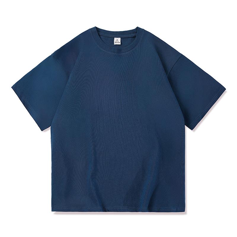 Pánské tričko s krátkým rukávem, ležérní, jednobarevné, 100% bavlna, pro muže, léto 2026, s kulatým výstřihem, základní