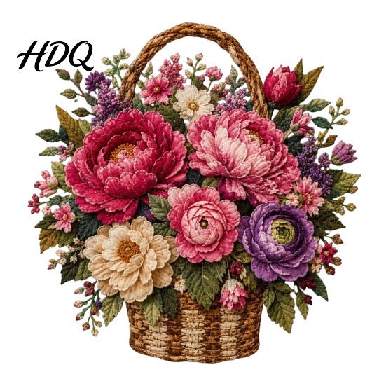 Actividades Manualidades de Tela DIY Cesta de Flores Patchwork Kit Flores en Capas Sala de Manualidades Decoración de Pared Proyecto de Costura Floral 3D para Adultos,