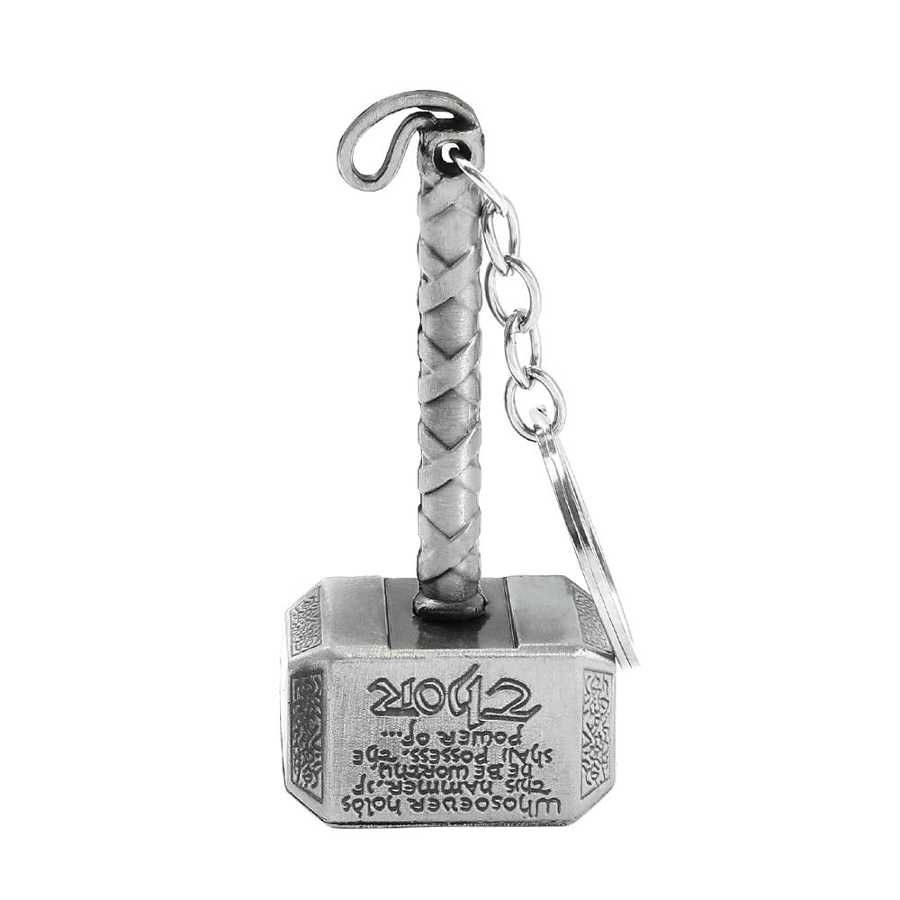 Superhero Metal Keychain Bag Avengers Pendant Thor Hammer Deadpool Spiderman Iron Man Captain America Keyrings for Carry Mini Lightweight Portable