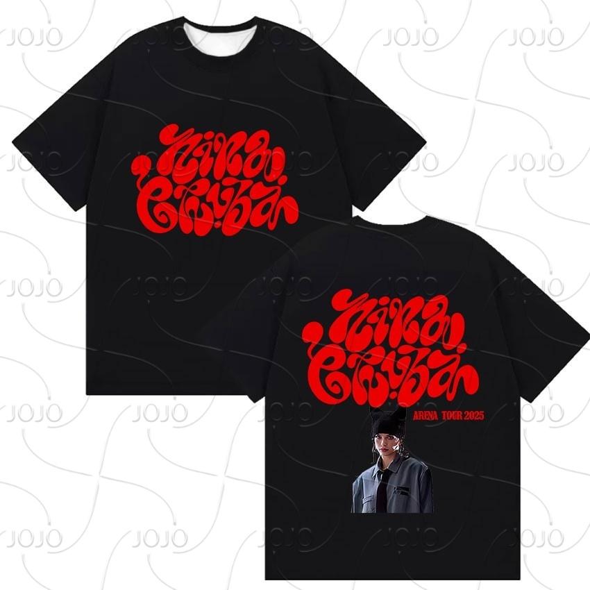 Nina Chuba Gira del Álbum 2025 Camiseta Estampada Hombre Mujer Ropa Hip Hop Camisetas de Manga Corta Moda Retro Camiseta Oversize