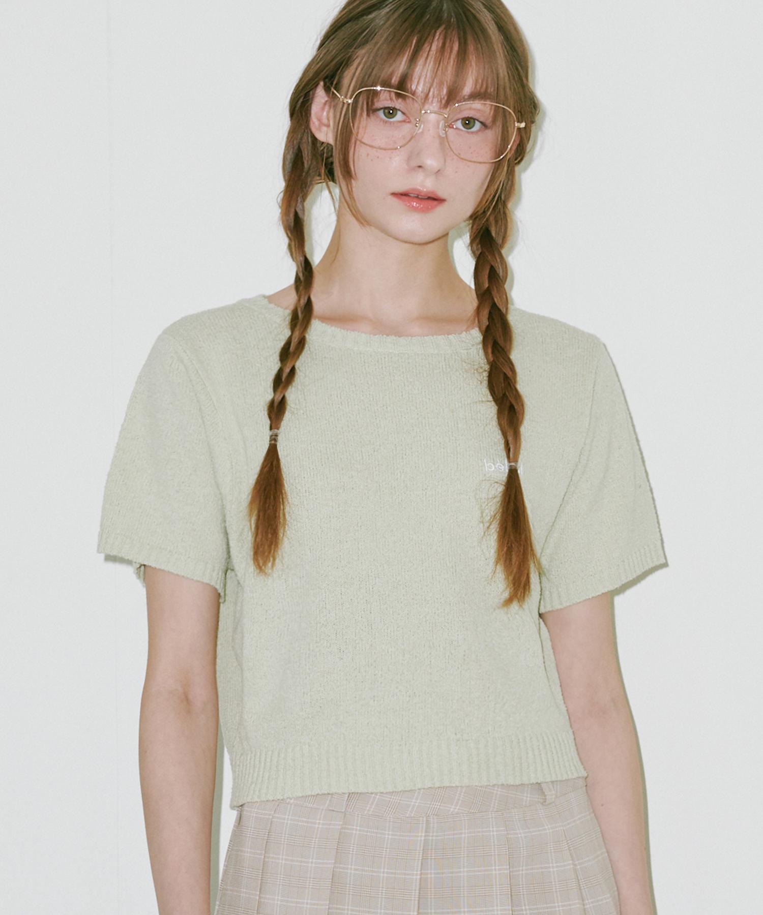 Belloel Basic Boat Neck Knit Melon Free