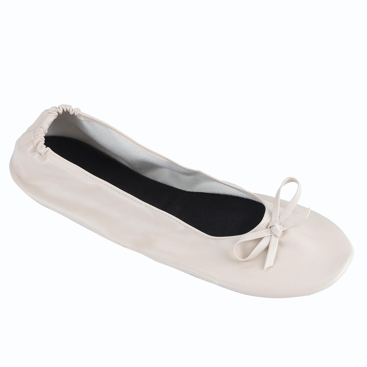 

Women s Flat Ballet Shoes with Customizable Trademark Patterns Large бежевый