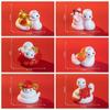 6pcs Chinese Style New Year Snake Figurine Cartoon Mini Snake Ornament  Birthday Party Gift