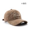 Personalized Female Retro Soft Top Corduroy Letter Embroidered Cap Outdoor Men's Sunscreen Baseball Cap