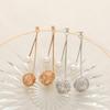Elegant Pearl and Alloy Dangle Earrings - Versatile European and American Style