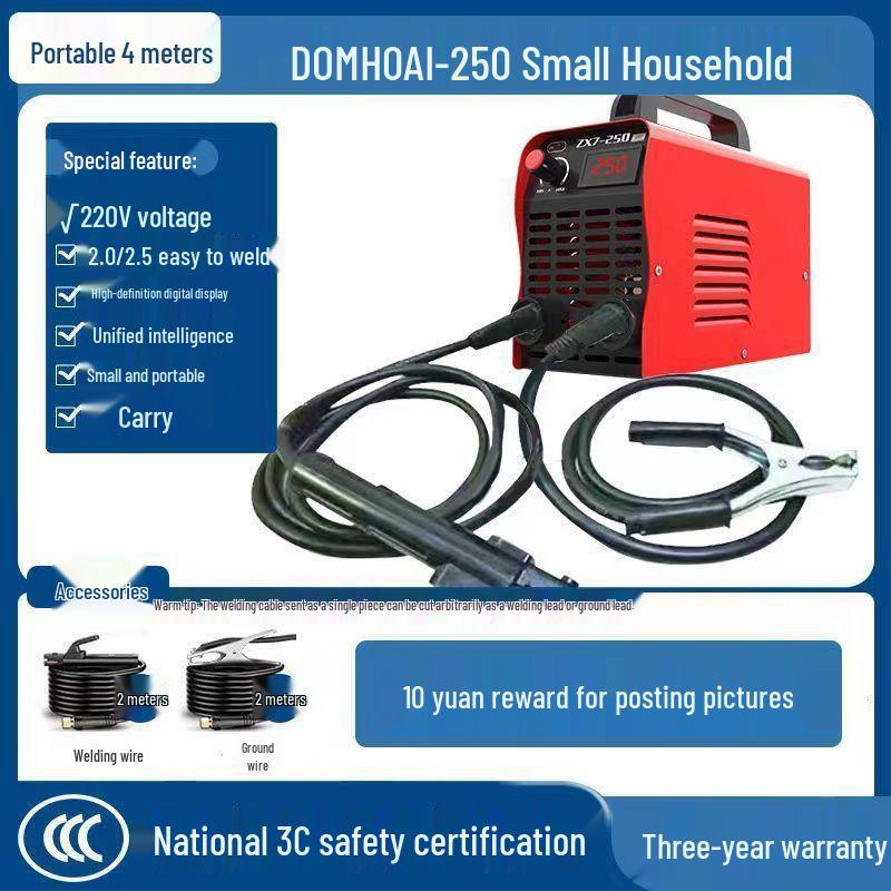 Portable All-Copper 220V Mini Electric Welder, Two-Phase, 250-400A, Automatic Full Set