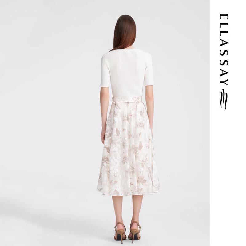 ELLASSAY Elegant Square Neck Short Sleeve Knit Top