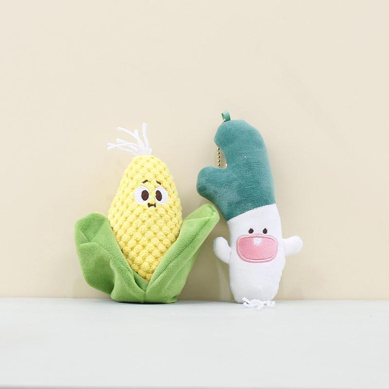 Plush Enchanting Soft Onion And Corn Keychain Cute Vegetable Accessory Gift